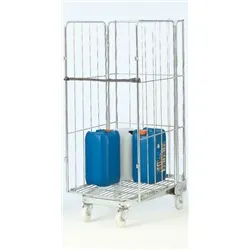 Gpc 'A' Type Nestable Roll Container; 4 Sided; 500kg; Silver