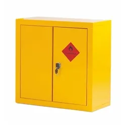 Gpc Heavy Duty Hazardous Substance Cupboard; 1 Shelf; Double Door; Yellow