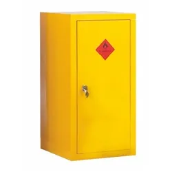 Gpc Heavy Duty Hazardous Substance Cupboard; 1 Shelf; Single Door; Yellow