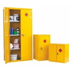 Gpc Heavy Duty Hazardous Substance Cupboard; 2 Shelves Double Door; Yellow