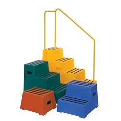 Gpc Heavy Duty Polyethylene Industrial Step; 4 Tread; Red