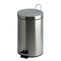 Gpc Pedal Bin; 12L; Stainless Steel; Silver