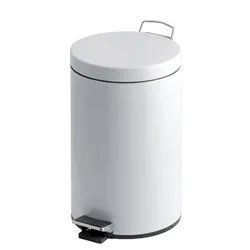 Gpc Pedal Bin; 12L; Steel; White