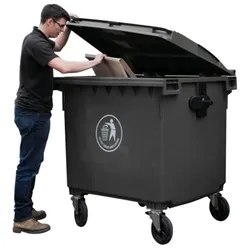Gpc Wheelie Bin; 1100L; Polyethylene; Dark Grey