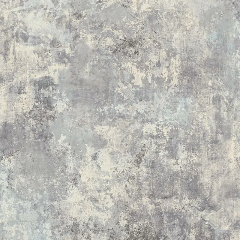Grandeco - Plaster Light Grey Wallpaper Industrial Concrete Effect Textured Vinyl