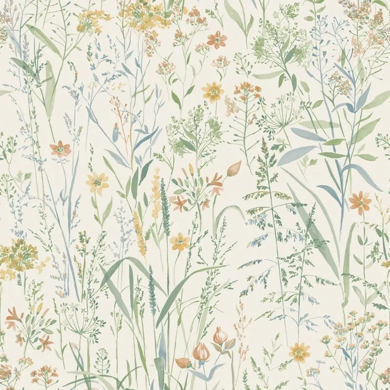 Grandeco Summer Meadow Sprigs Smooth Paper in Green Size: 1 Pack Green 1 Pack