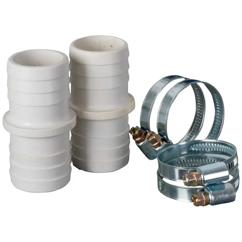 Gre Accessories 2 Connectors+4 Clamps White / Silver 38 mm unisex