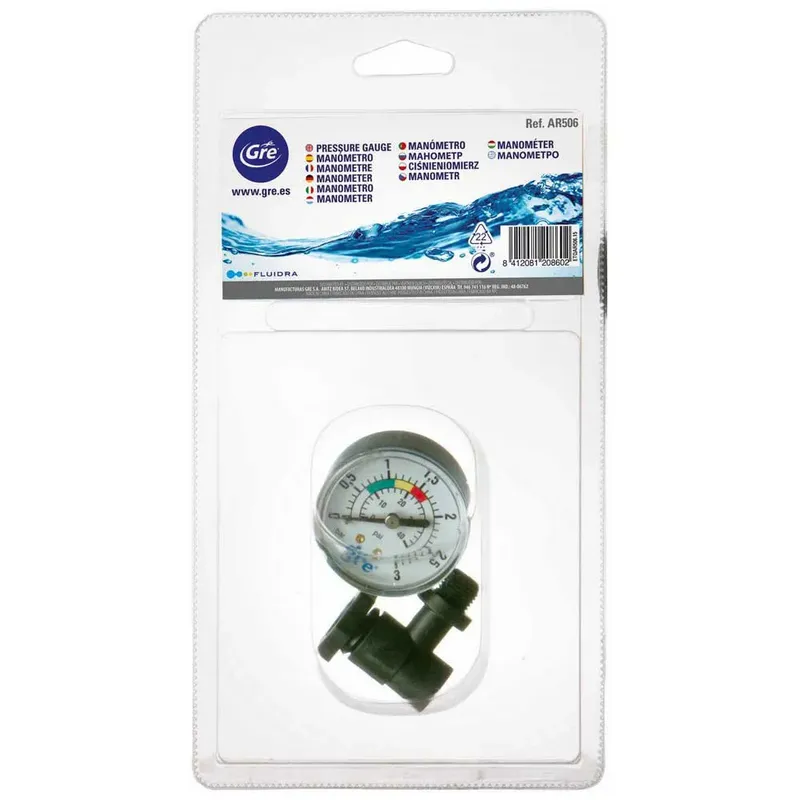 Gre Accessories Pressure Gauge White 5 cm unisex