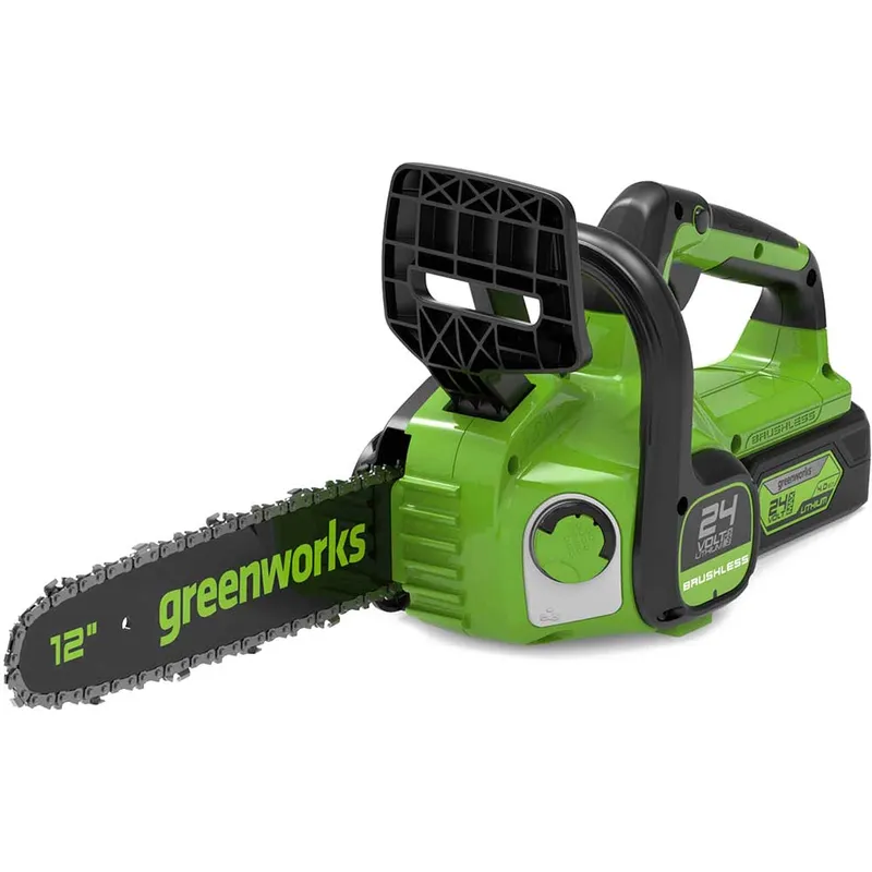 Greenworks GWGD24CS30K4 Cordless Chainsaw with 1 Battery - Green & Black, Green