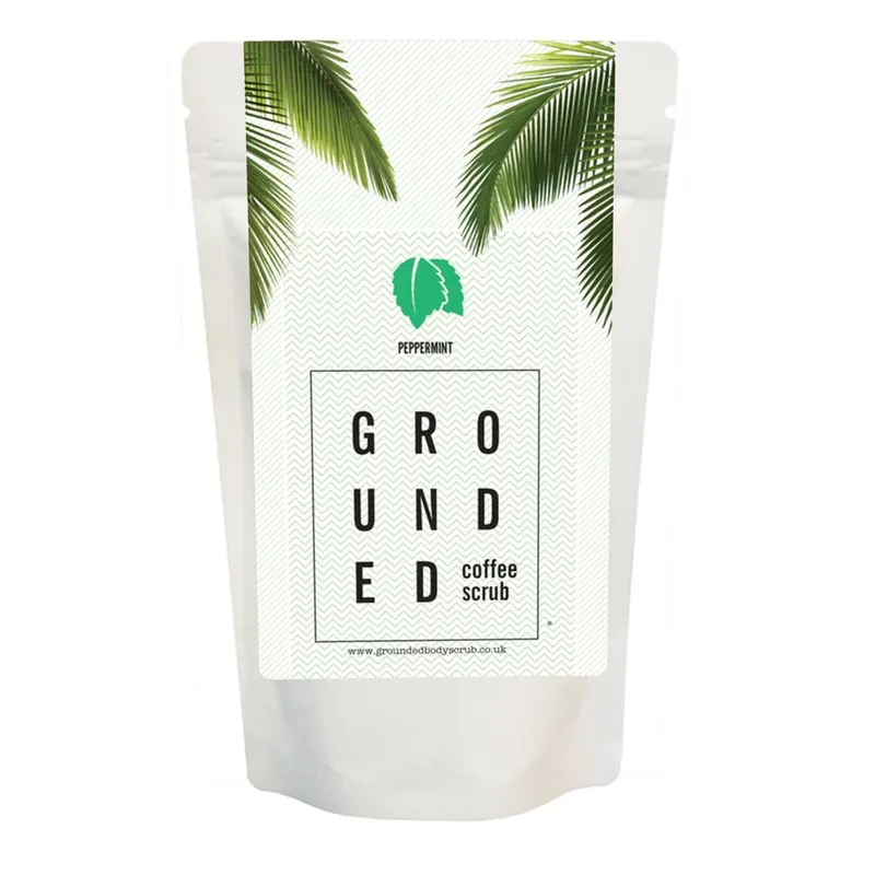 Grounded Body Unisex Peppermint Coffee Body Scrub for Dry Sk in Clear Clear female