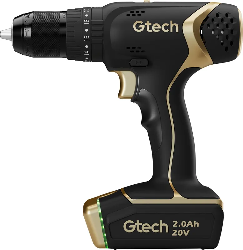 Gtech 1-12-028 Cordless Hammer Drill Driver - Black & Gold