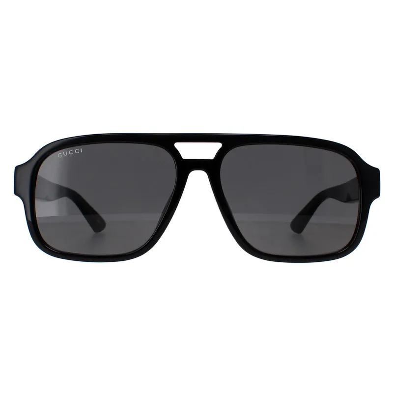 Gucci Aviator Mens Black Smoke Gg1342s - One Size