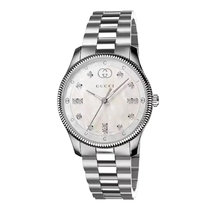Gucci G-Timeless Mother Of Pearl Diamond Watch YA1265064
