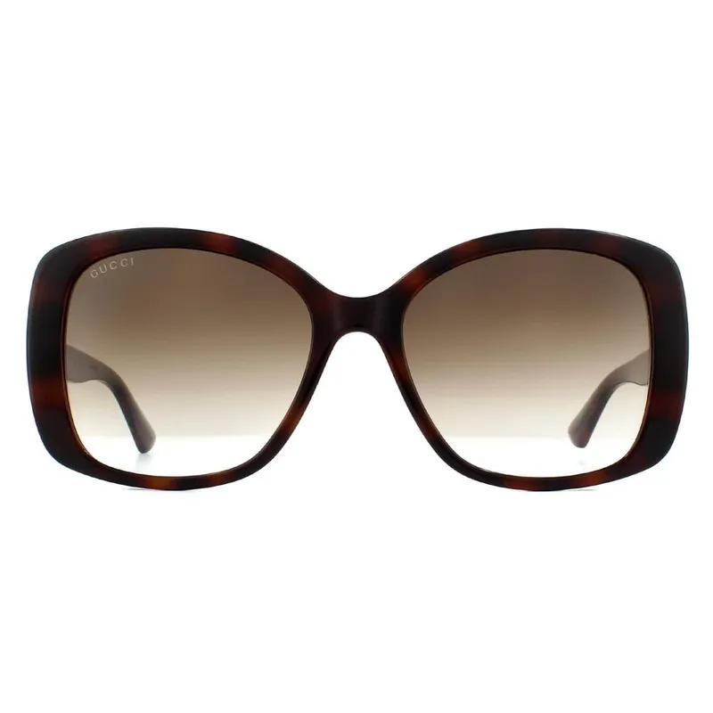 Gucci Women's Butterfly Havana Brown Gradient GG0762S Sunglasses Brown