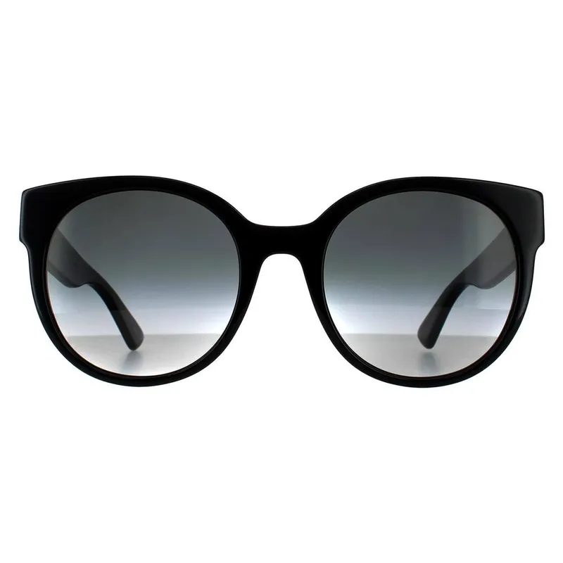 Gucci Women's Cat Eye Black Grey Gradient Sunglasses Black