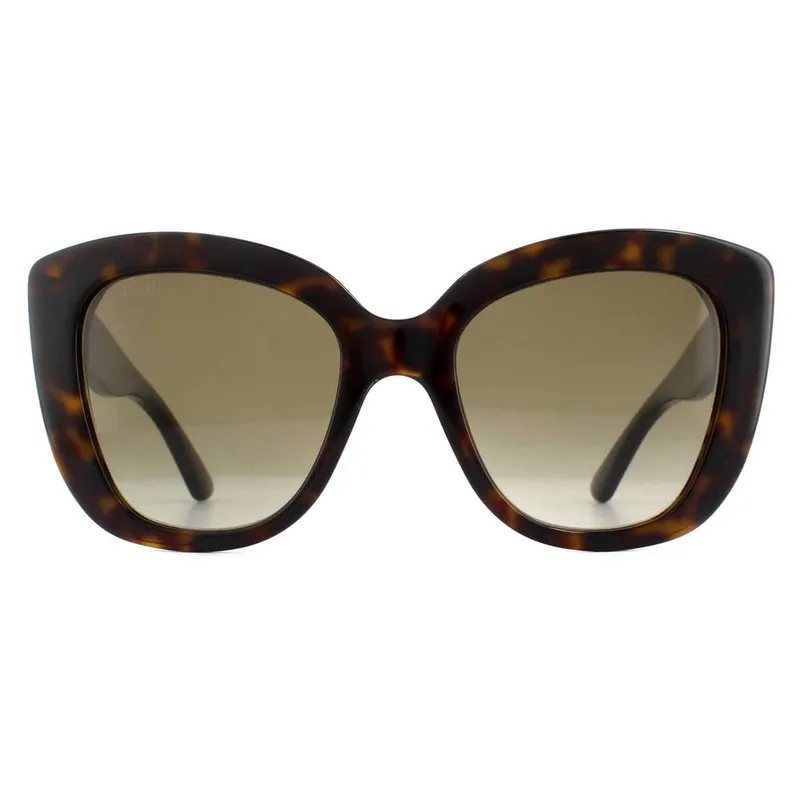 Gucci Women's Cat Eye Havana Brown Gradient Sunglasses Brown female