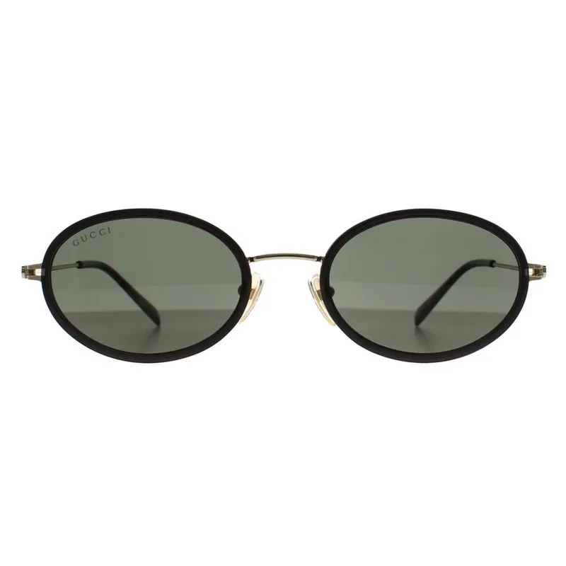 Gucci Women's Oval Black Gold Green GG1980S Black female