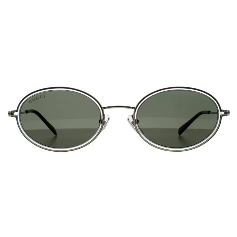 Gucci Women's Oval Silver Grey GG1980S Silver female