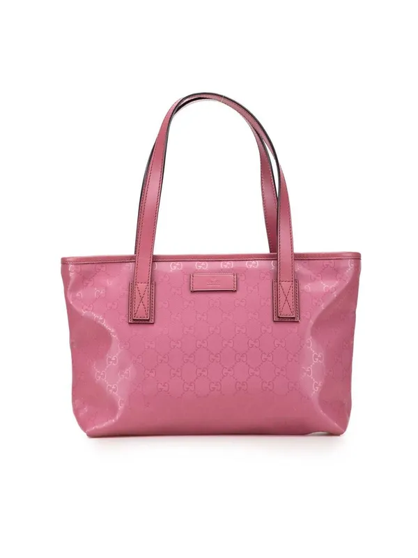 Gucci Women's Preloved Small GG Imprime Joy Tote Bag in Pink - Pink