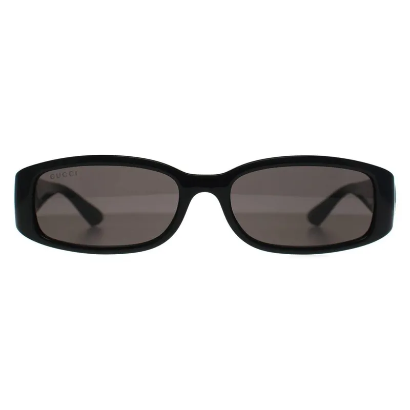 Gucci Women's Rectangle Black Gold Grey GG1661S Sunglasses - Black