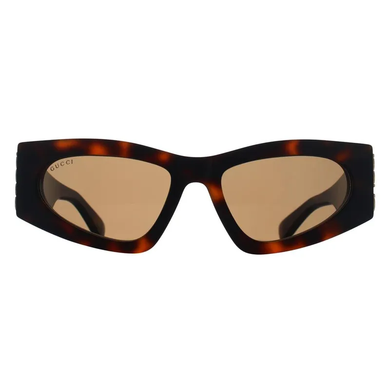 Gucci Women's Rectangle Havana Brown GG2040S Brown female