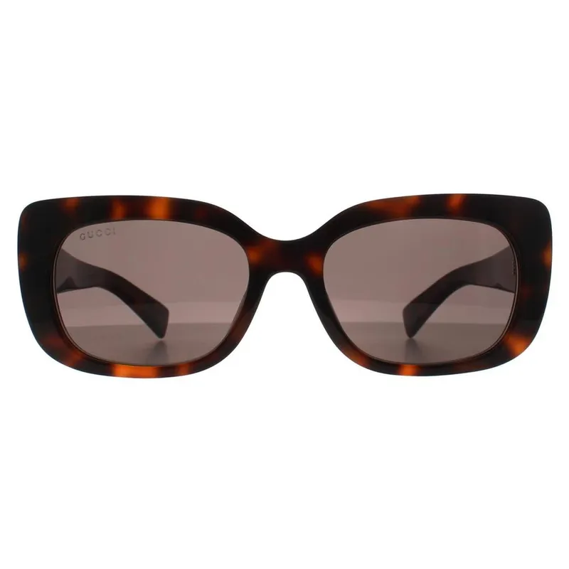 Gucci Women's Rectangle Havana Grey GG1979SK Sunglasses in Brown - Brown