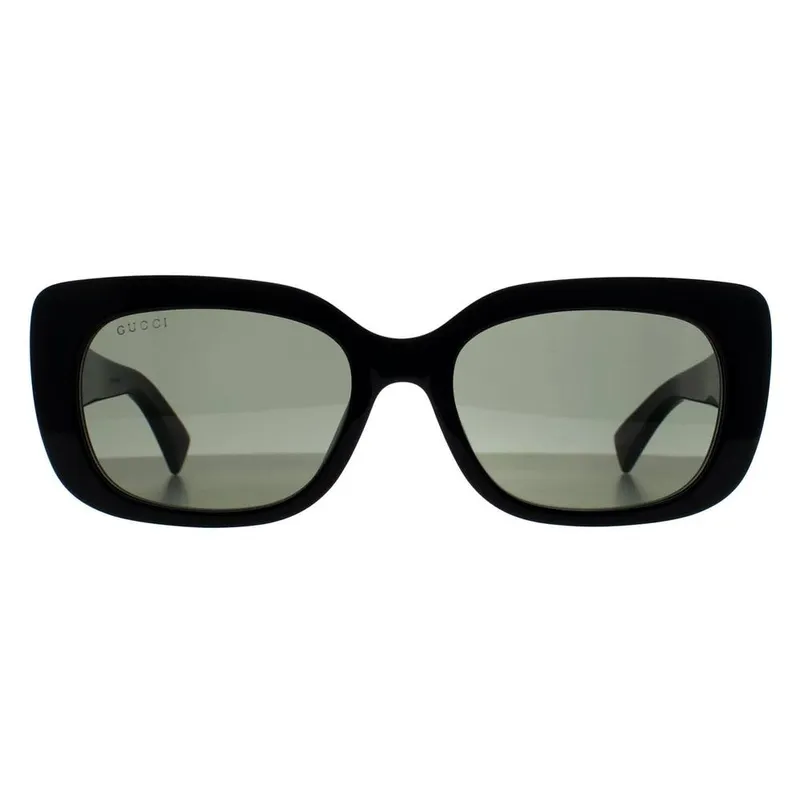 Gucci Women's Rectangle Shiny Black Grey GG1979SK Black female