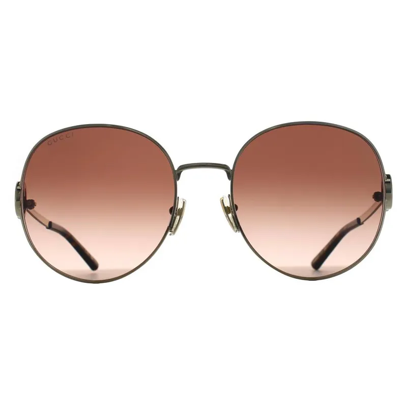 Gucci Women's Round Gold Brown Gradient GG2047S Gold female
