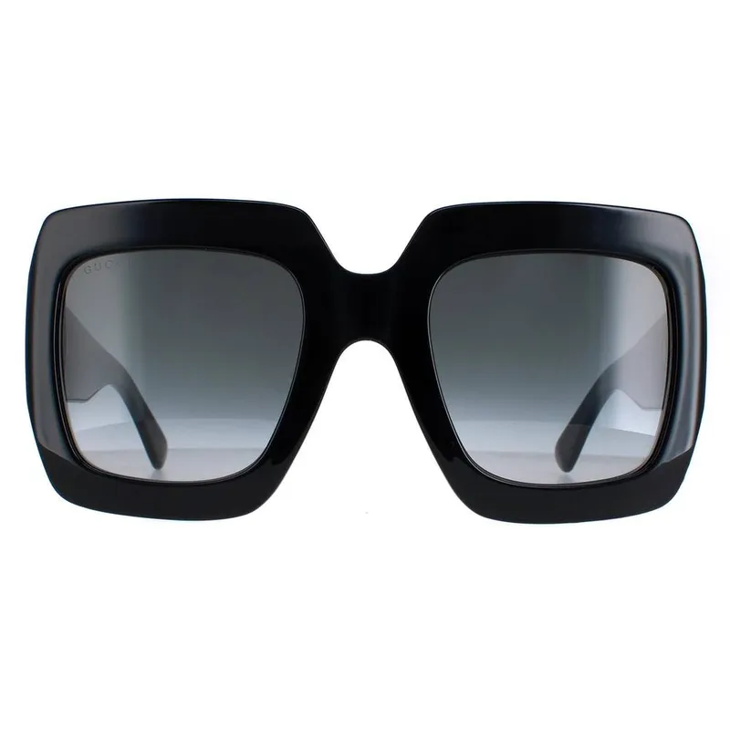 Gucci Women's Square Black Grey GG0053SN Black One Size