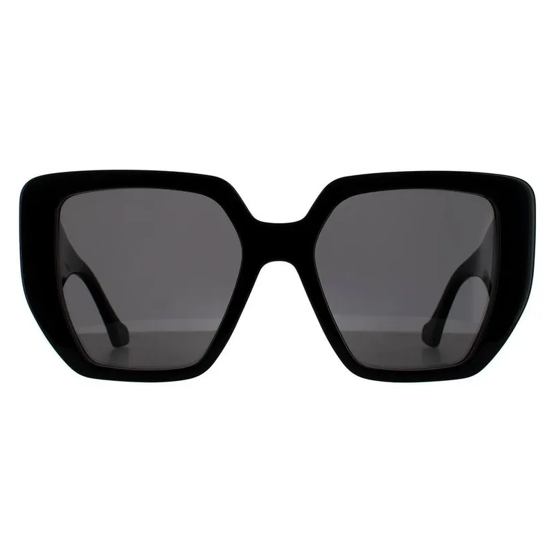 Gucci Women's Square Black Grey Sunglasses - Black