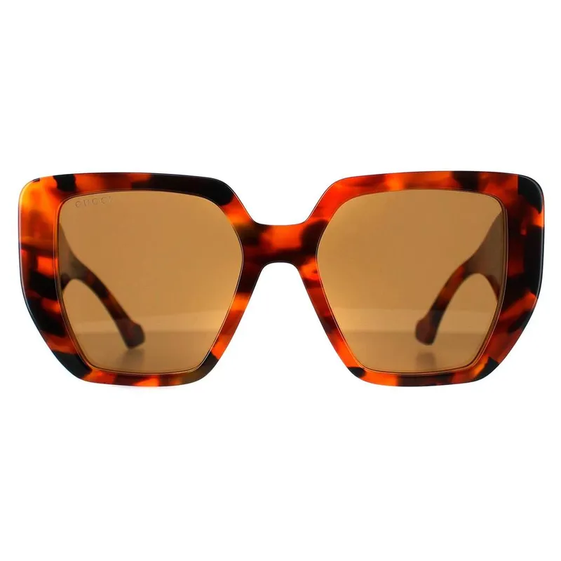 Gucci Women's Square Havana Brown GG0956S Brown female