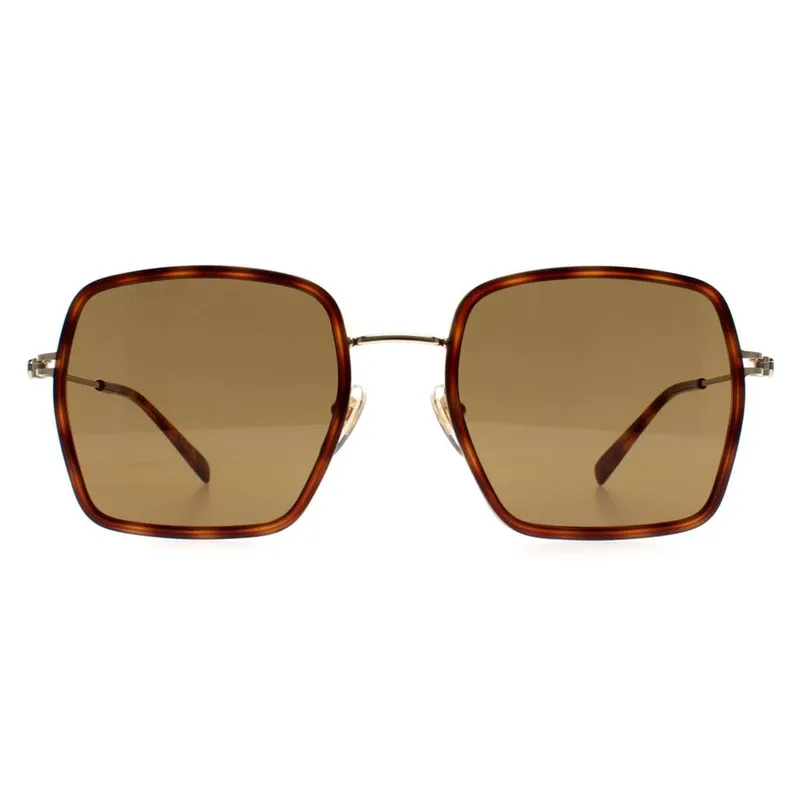 Gucci Women's Square Havana Gold Brown GG1848S Brown