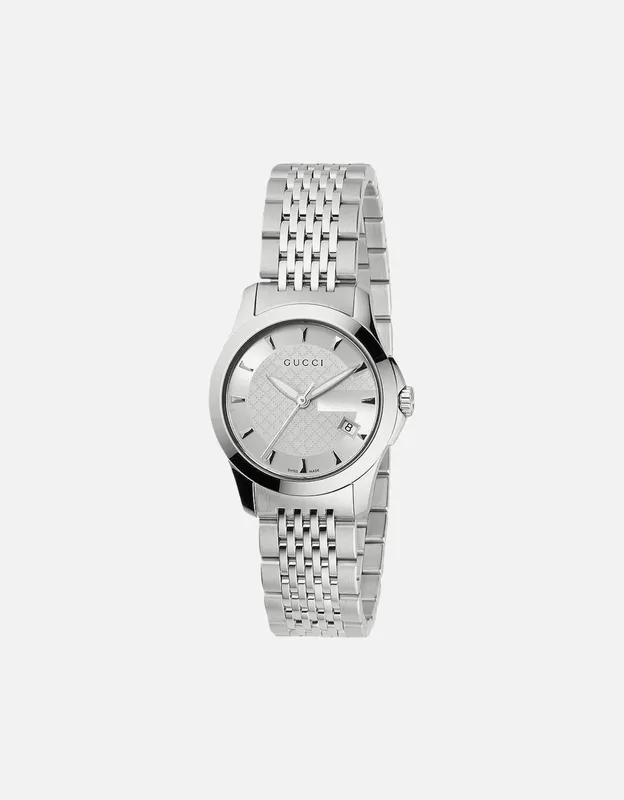 Women's Gucci YA126501 G-Timeless Silver Dial Ladies Watch