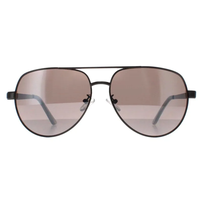 Guess Men's Aviator Gunmetal Silver Mirror GF0215 in Grey Grey One Size