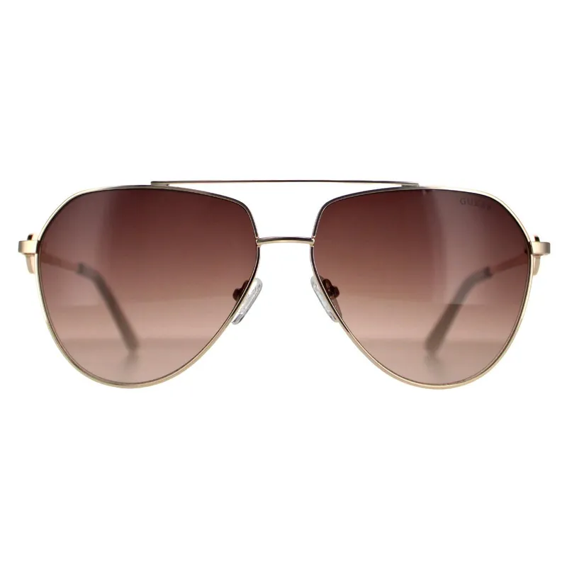 Guess Women's Aviator Gold Brown Gradient GF6140 Gold One Size