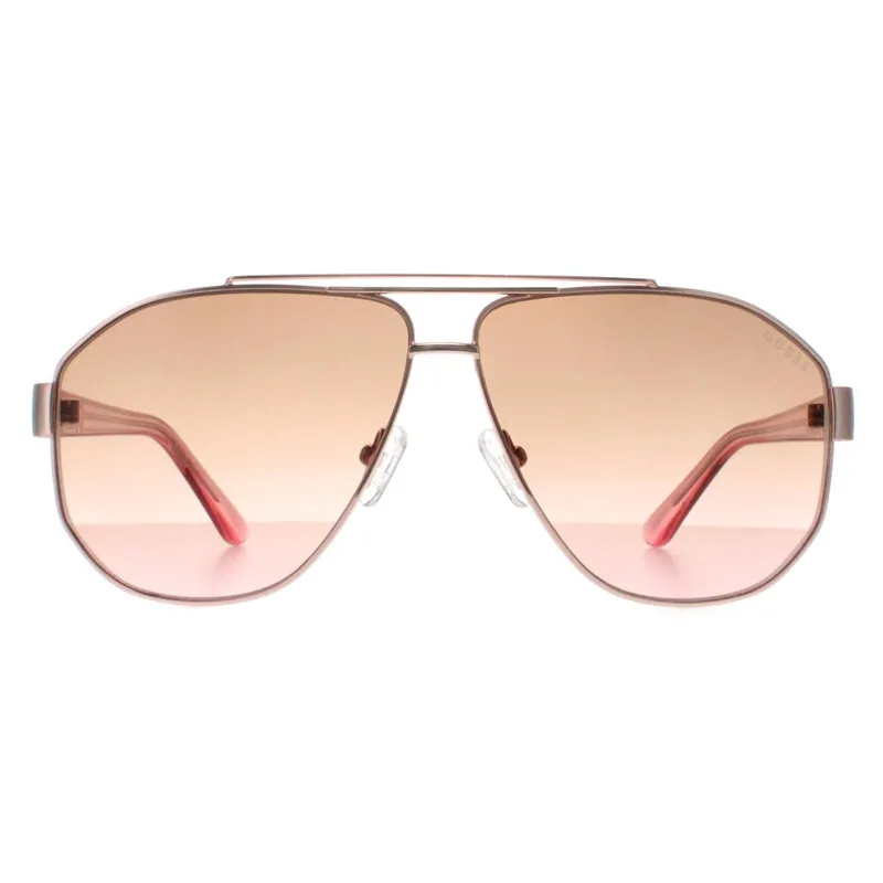 Guess Women's Aviator Rose Gold Brown Gradient GF6145 Gold One Size