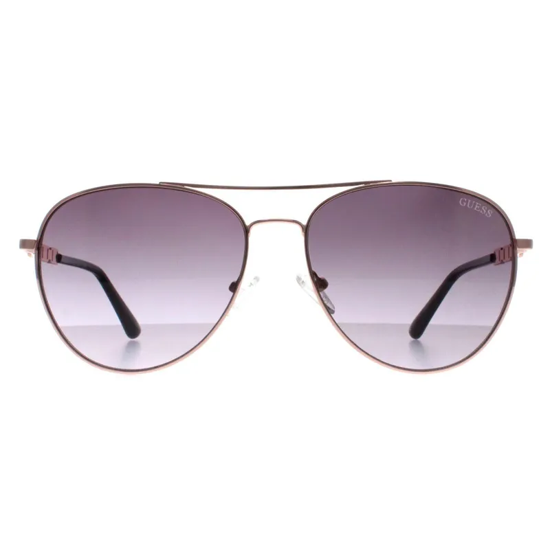 Guess Women's Aviator Rose Gold Grey Gradient GF6143 Gold One Size