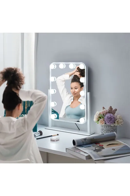 H&O Direct Hollywood's Gorgeous Led Light Cosmetic Mirror Can Adjust Three Colors of Light in White White