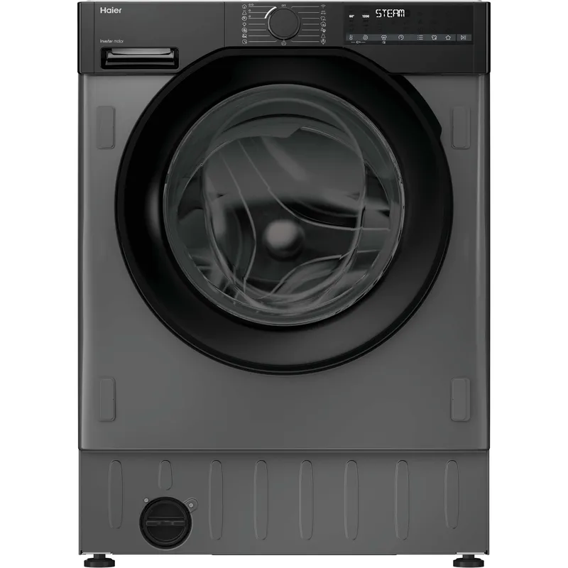Haier Series 6 BHA6S696M6DB9R80 Wifi Connected Integrated 9Kg/6Kg Washer Dryer with 1600 rpm - Graphite - D Rated [Wash&Dry], A Rated [Wash Only], Silver