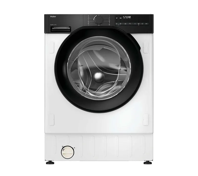 Haier BHA6S69M6DB9J-80 Integrated 9kg WiFi Connected Washing Machine with 1600 rpm - White / Black - A Rated, White