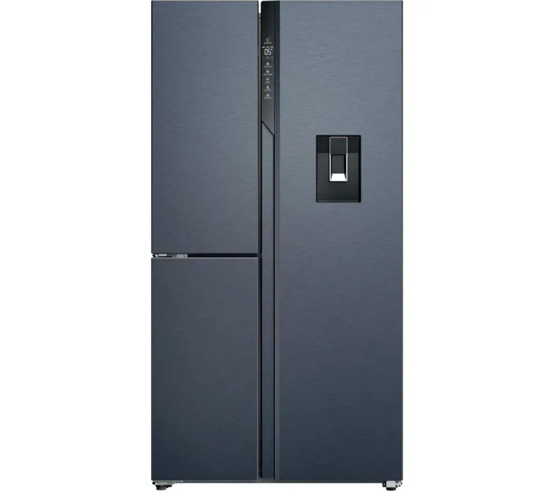 Haier Series 7 HSPR79F18EWMB American-Style Smart Fridge Freezer - Brushed Black, Black