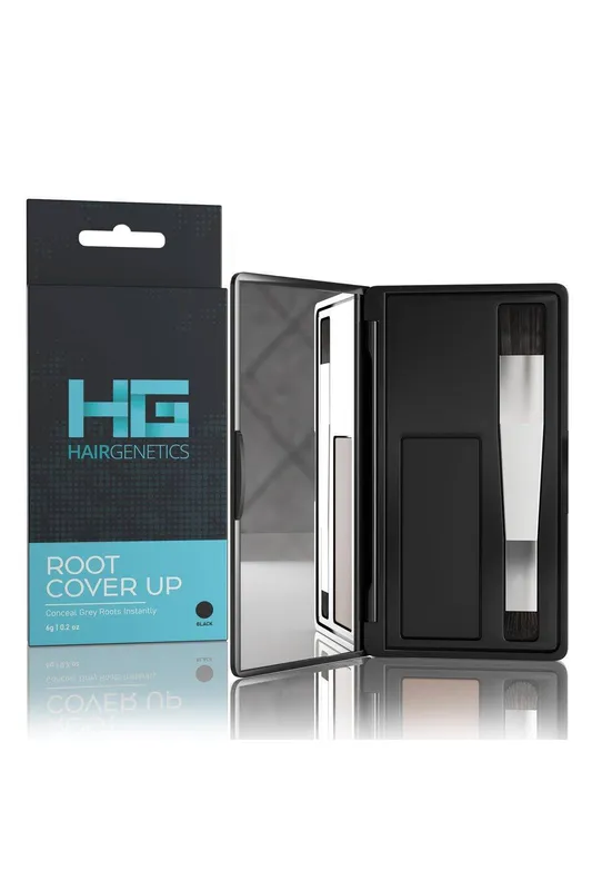 Hair Genetics Unisex Root Cover Up in Black Black female