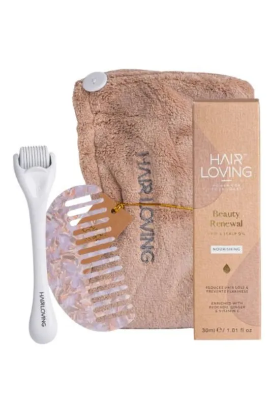 Hair Loving Women's Deluxe Hair Pamper Box Beauty Renewal 50ml in Pale Orange Pale Orange