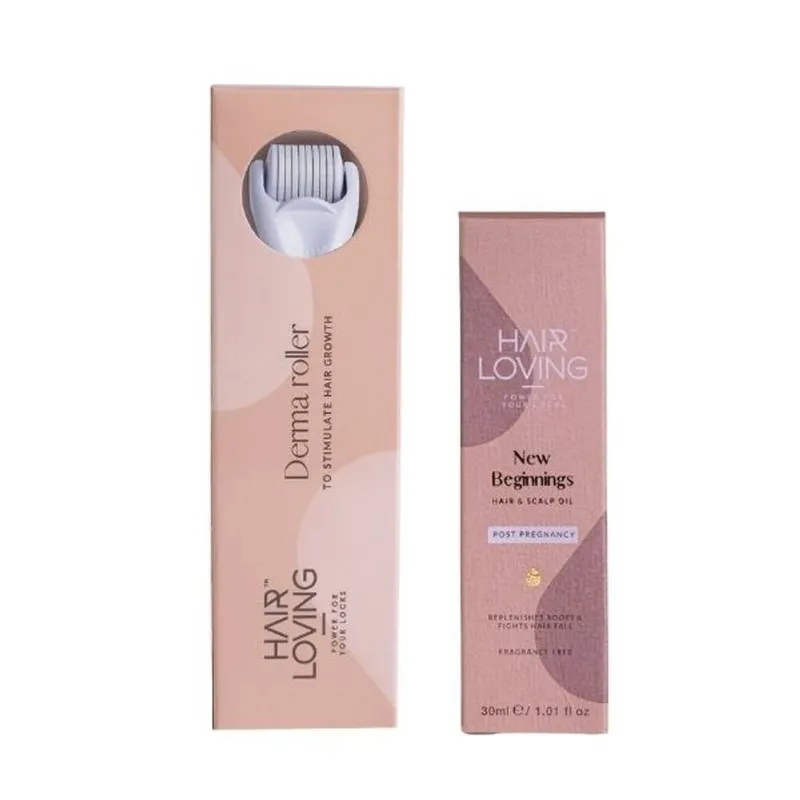 Hair Loving Women's Hair Regrowth Kit w/ 50ml Post Partum Hair Oil in Dusty Pink Dusty Pink female