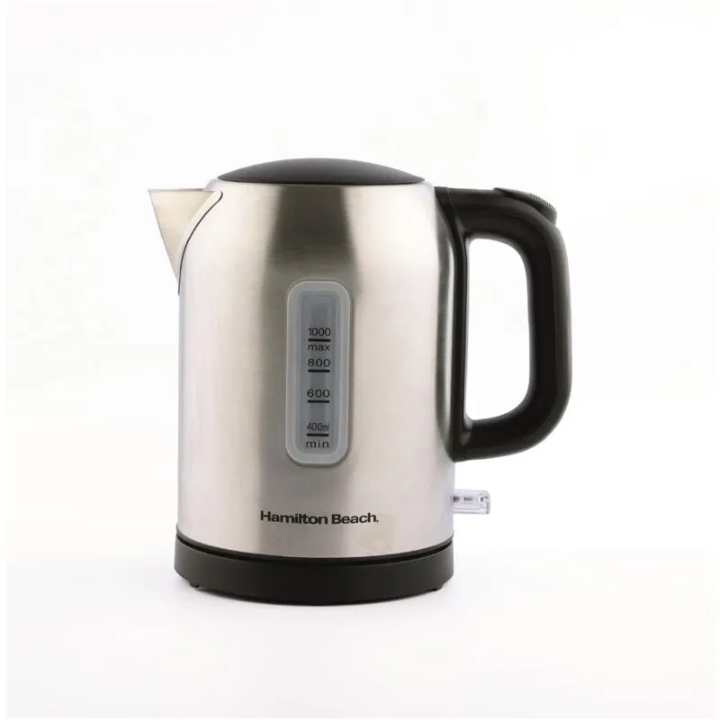 Electric Kettle Compact 1L Brushed - Hamilton Beach