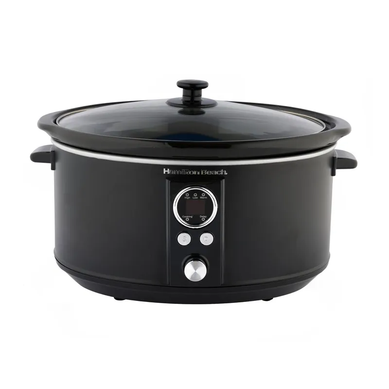 Hamilton Beach 6.5L Digital Oval Slow Cooker Black Black