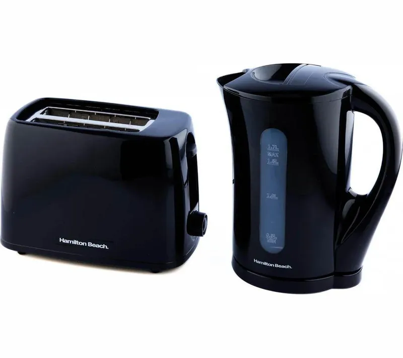 Hamilton Beach Essentials Jug Kettle & 2-Slice Toaster Bundle - Black