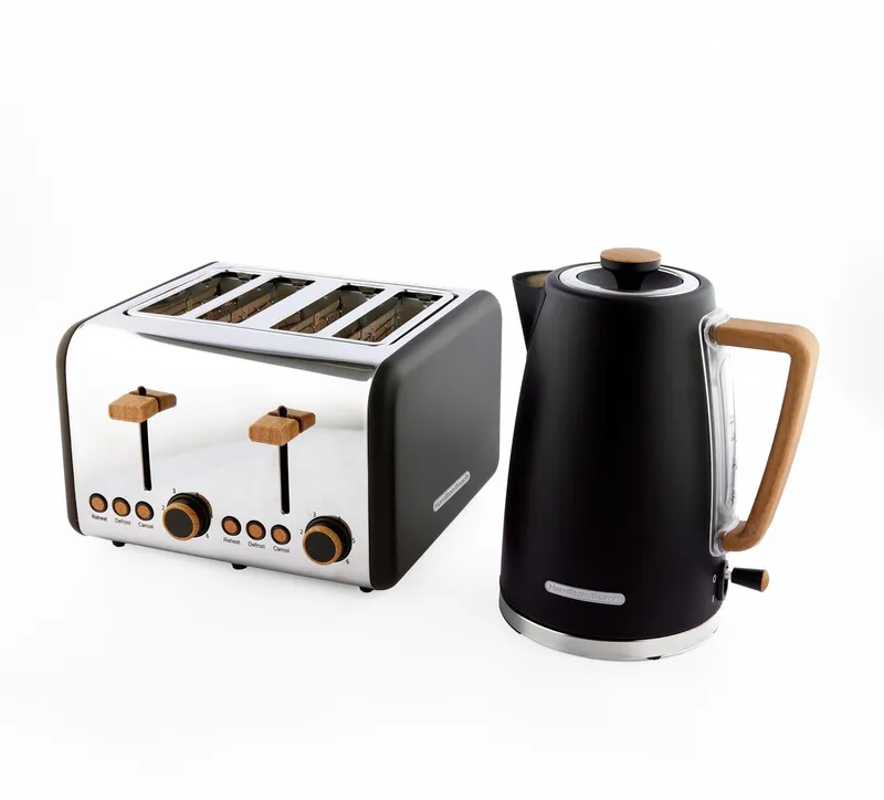 Hamilton Beach - Kettle & Toaster Set Scandi Collection Matte Black