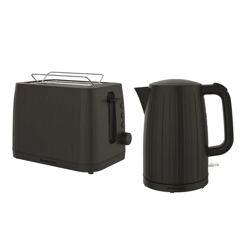 Hamilton Beach Stealth Kettle & Toaster Set Black Black