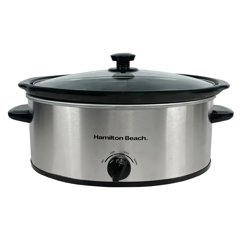 Hamilton Beach 'The Family Favourite' 6.5L Silver Slow Cooker Silver